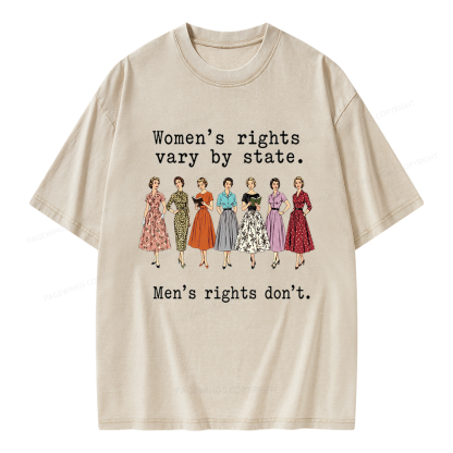 Pagewings Women's Rights Vary By State Unisex Washed T-shirt