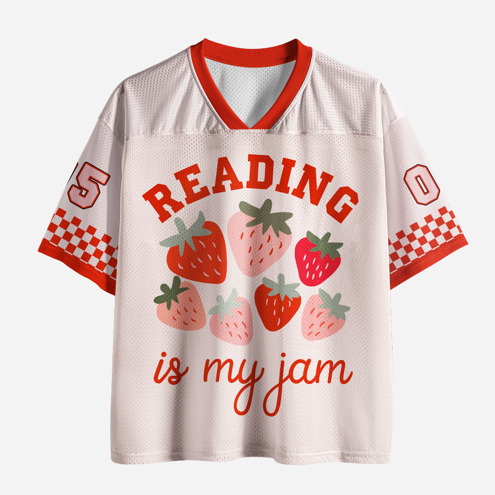 Pagewings Reading Is My Jam Unisex Mesh Jersey