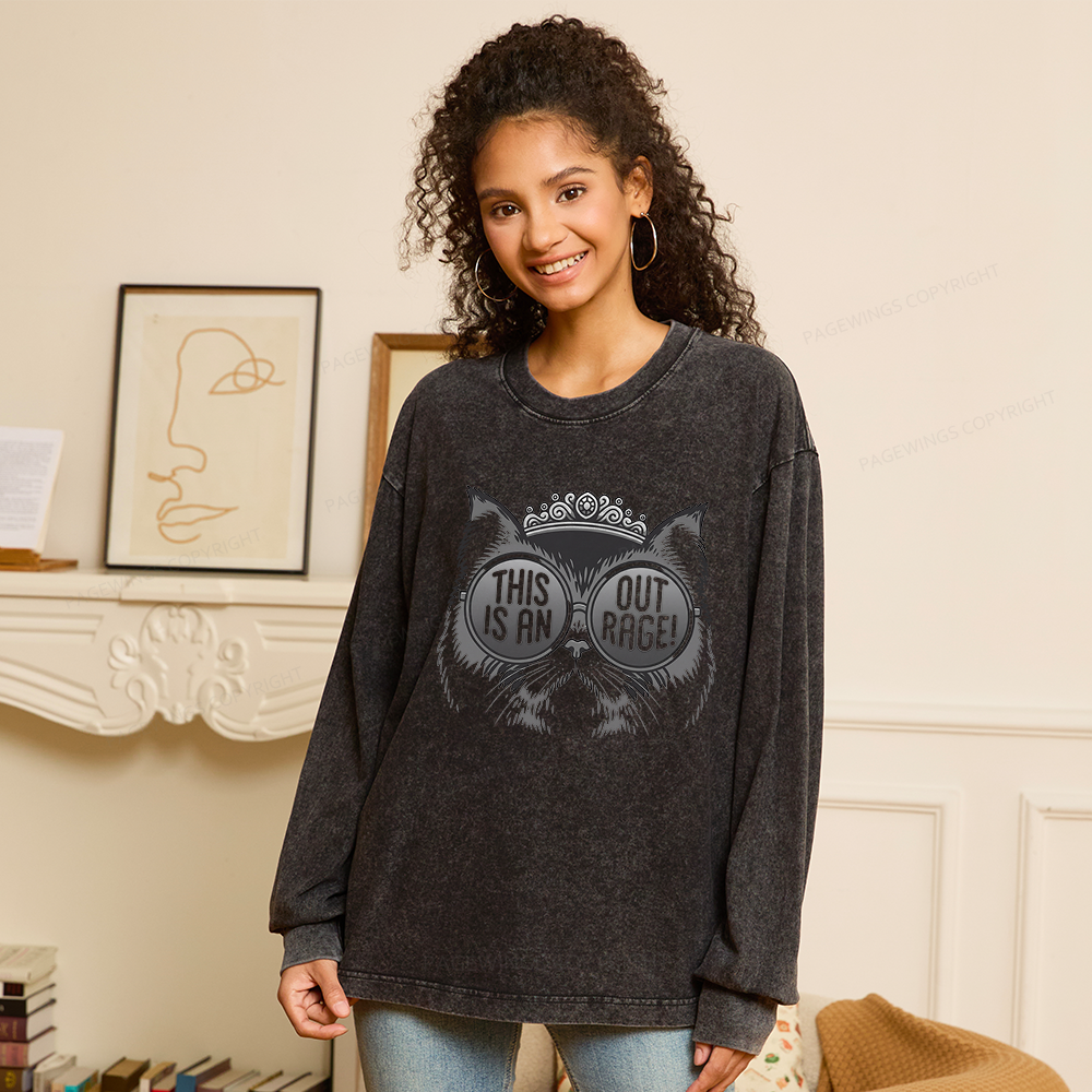 Pagewings Read Sci-Fi Book Unisex Washed Long Sleeve T-shirt