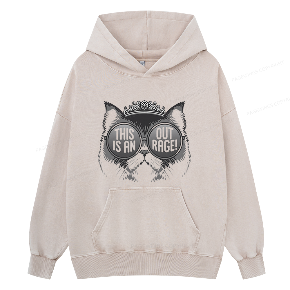Pagewings Sci-Fi Book Lover Unisex Washed Hoodie