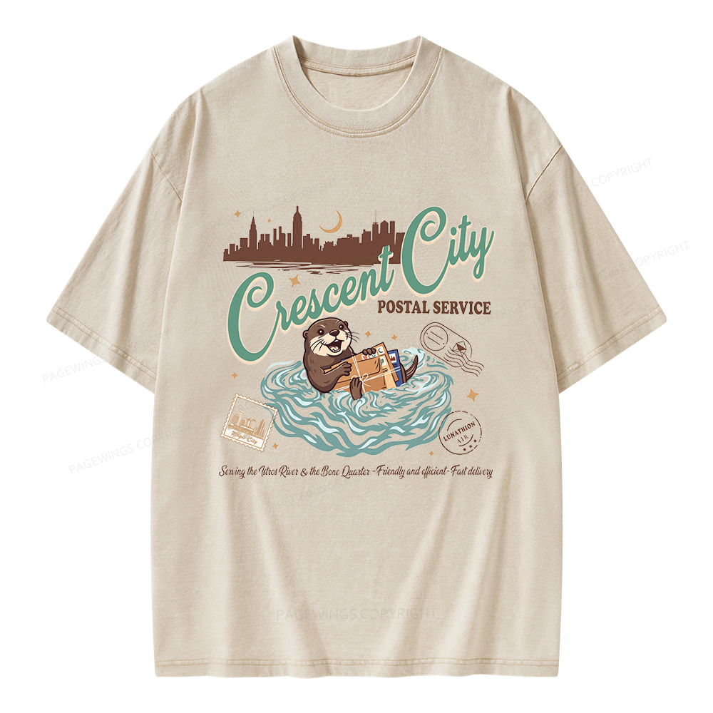 Pagewings Fantasy Book Lover Unisex Washed T-shirt
