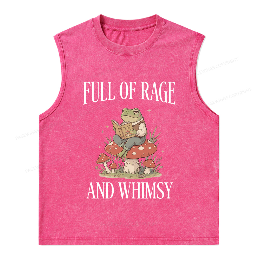 Pagewings Full of Rage and Whimsy Unisex Washed Tank Top