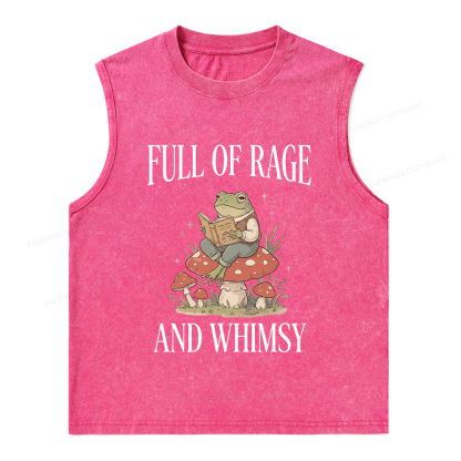 Pagewings Full of Rage and Whimsy Unisex Washed Tank Top