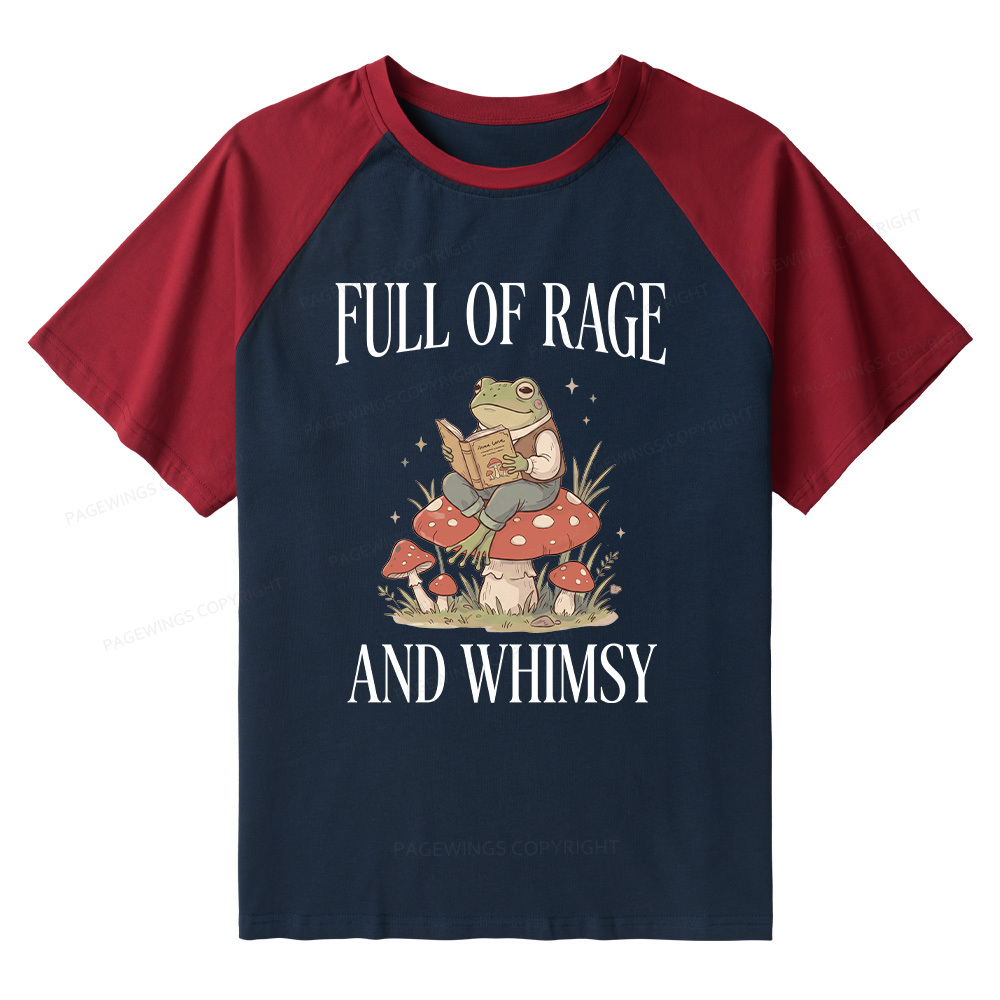 Pagewings Full of Rage and Whimsy Raglan T-shirt