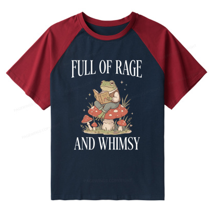 Pagewings Full of Rage and Whimsy Raglan T-shirt