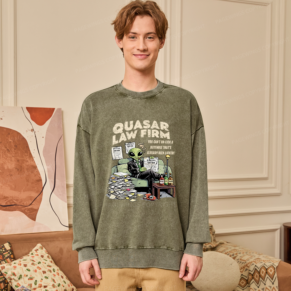 Pagewings Sci‑Fi Fan Unisex Washed Sweatshirt