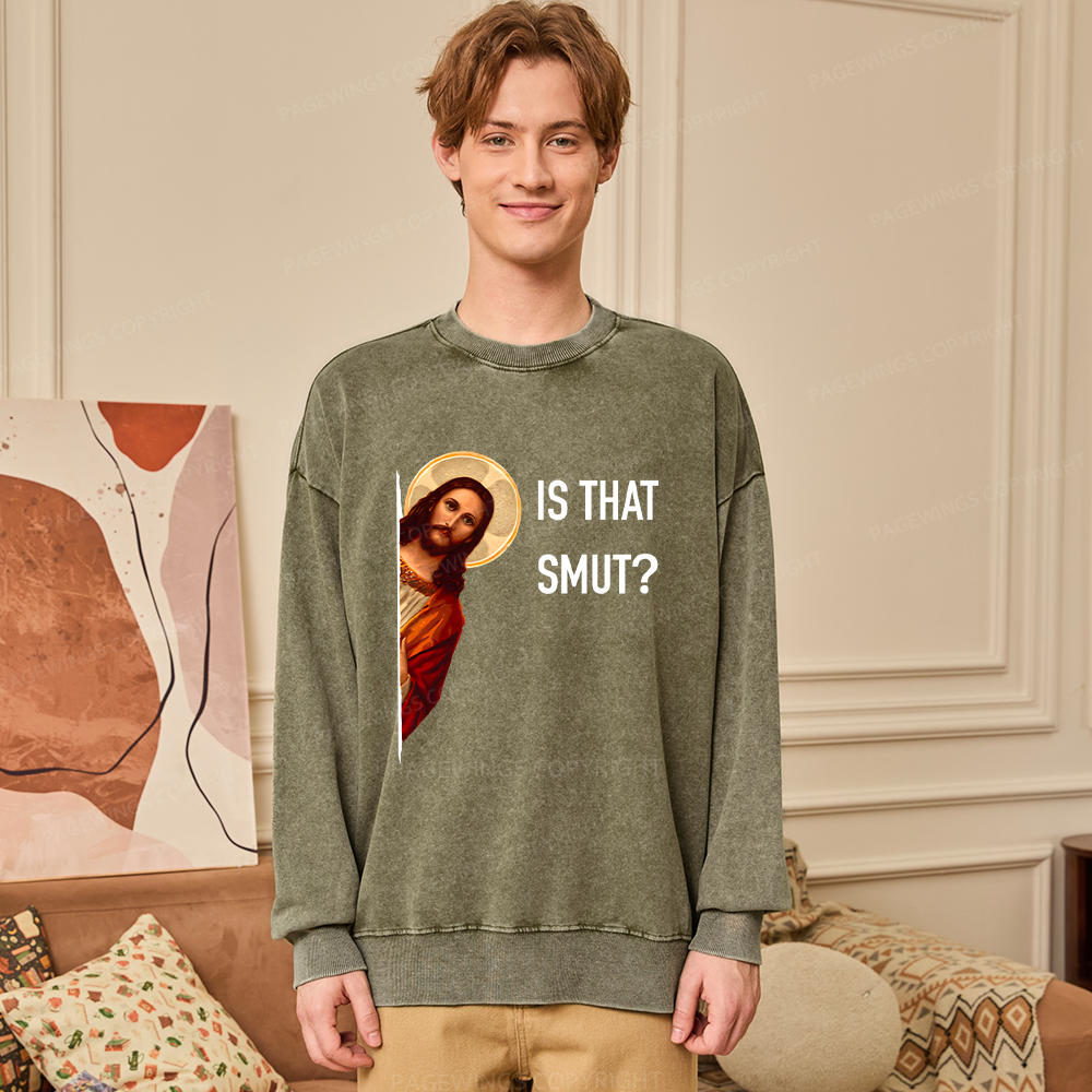 Pagewings Is That Smut Unisex Washed Sweatshirt