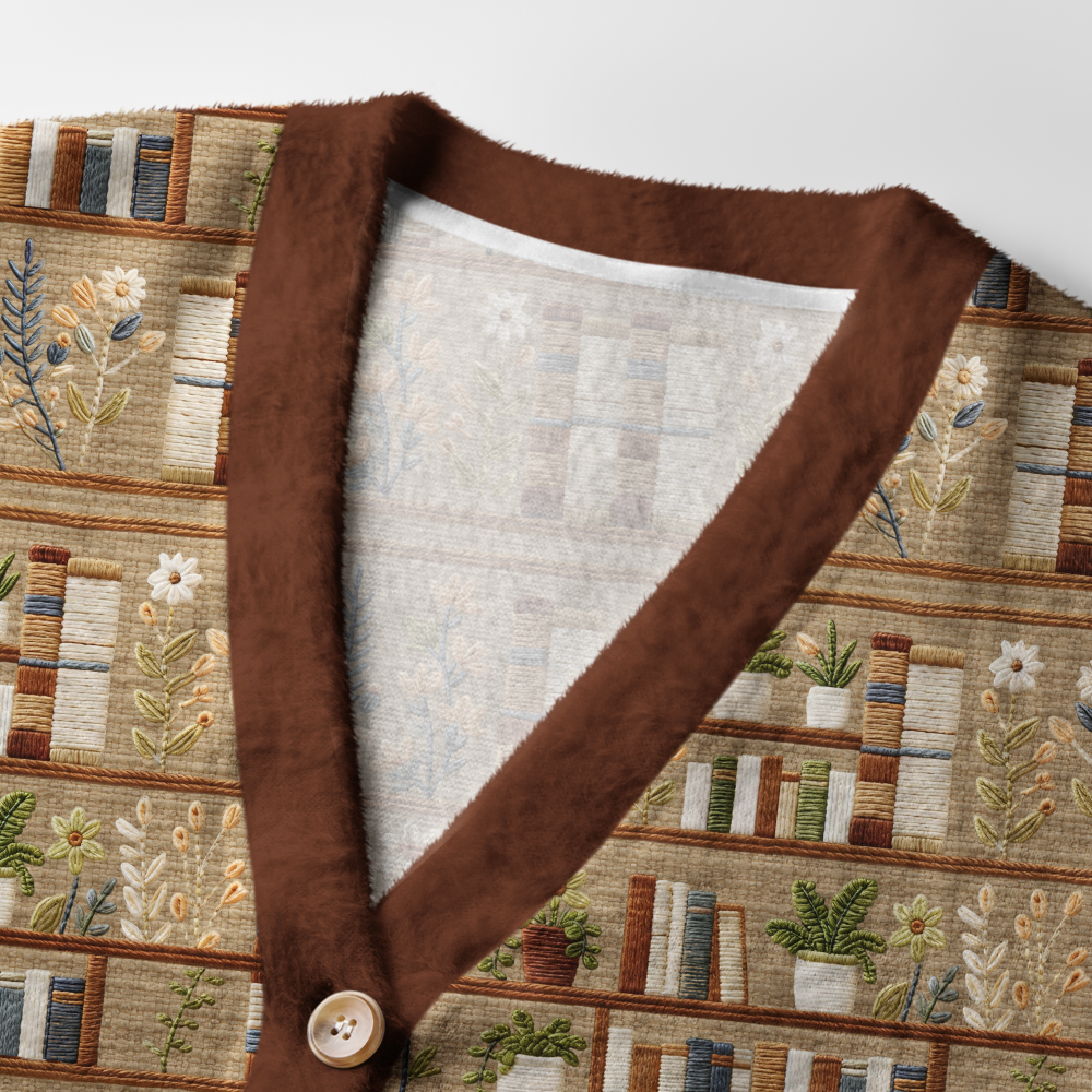Pagewings Cozy Reading Light Knit Unisex Cardigan Sweaters