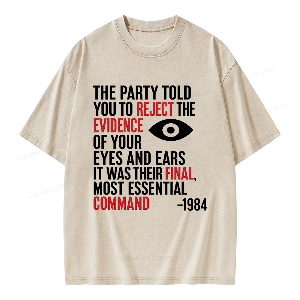 Pagewings Dystopia Quote Unisex Washed T-shirt