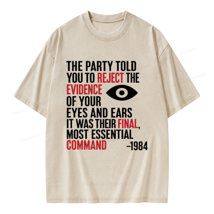 Pagewings Dystopia Quote Unisex Washed T-shirt
