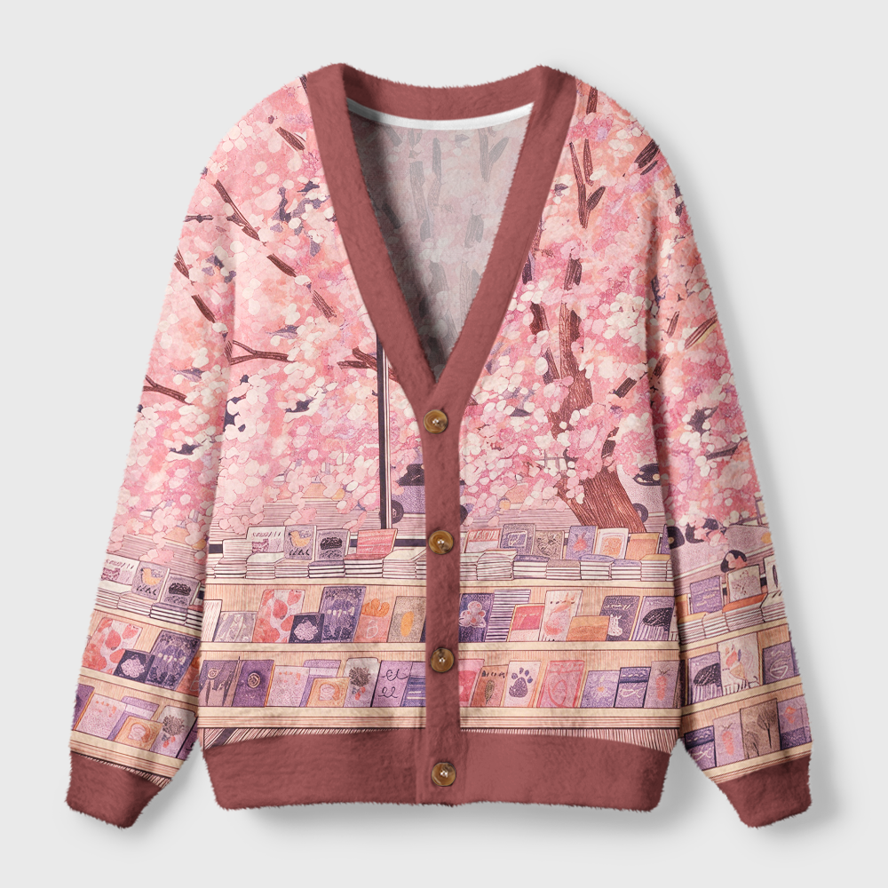 Pagewings Cozy Reading Light Knit Unisex Cardigan Sweaters