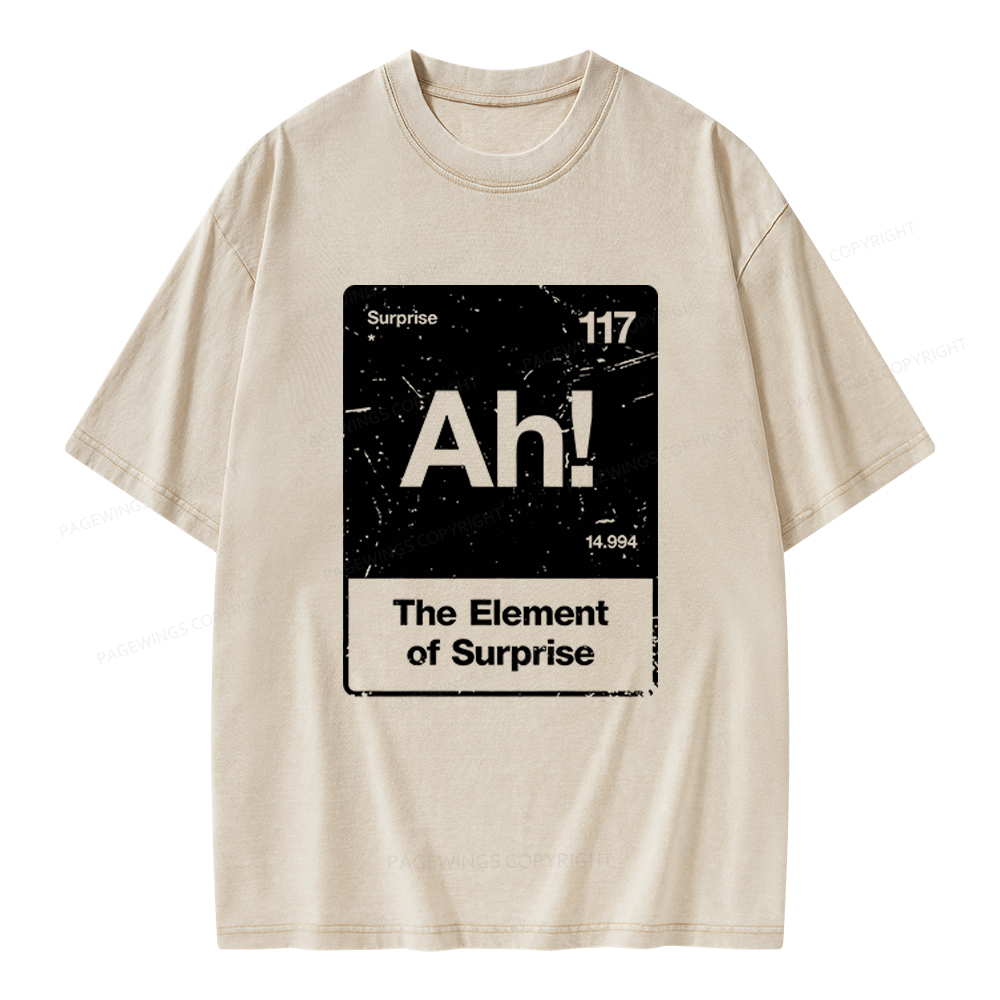 Pagewings The Element Of Surprise Unisex Washed T-shirt