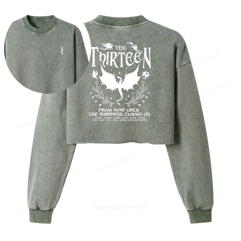 Pagewings The Thirteen Women Washed Crop Sweatshirt