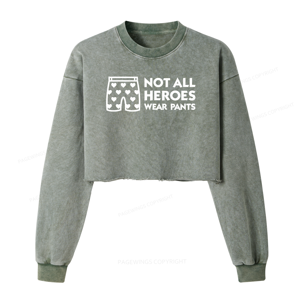 Pagewings Sci-Fi Book Lover Washed Crop Sweatshirt