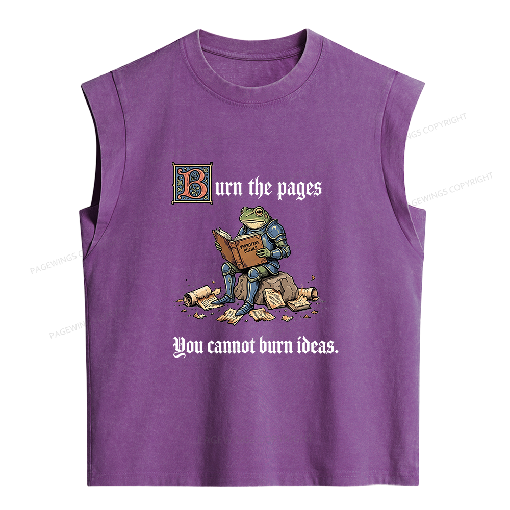Pagewings You Cannot Burn Ideas Women's Washed Tank Top