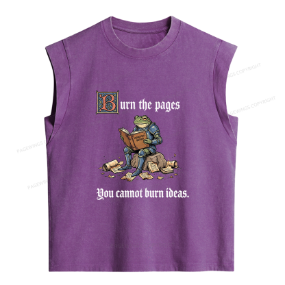 Pagewings You Cannot Burn Ideas Women's Washed Tank Top