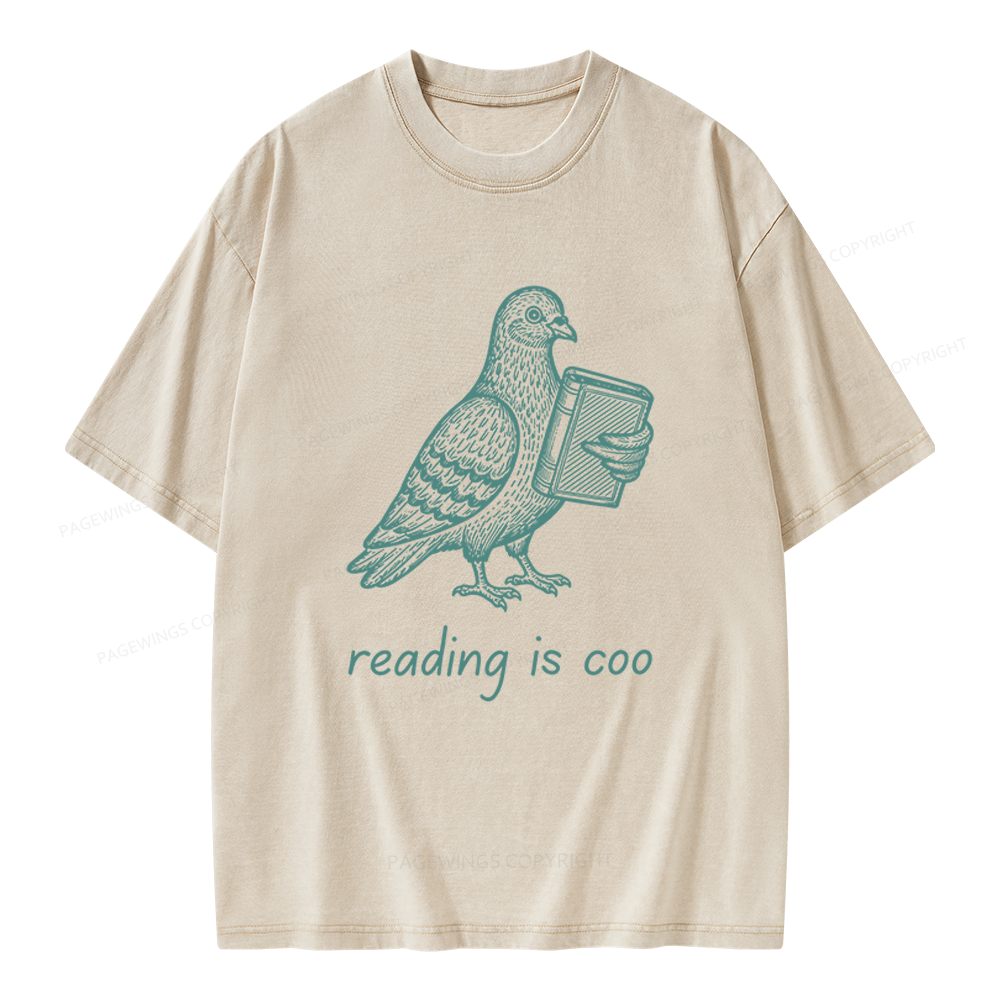 Pagewings Reading is Coo Unisex Washed T-shirt