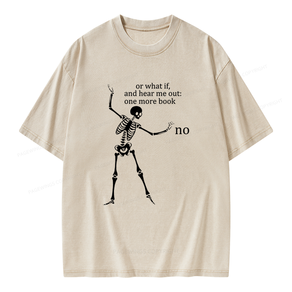 Pagewings One More Book Unisex Washed T-shirt