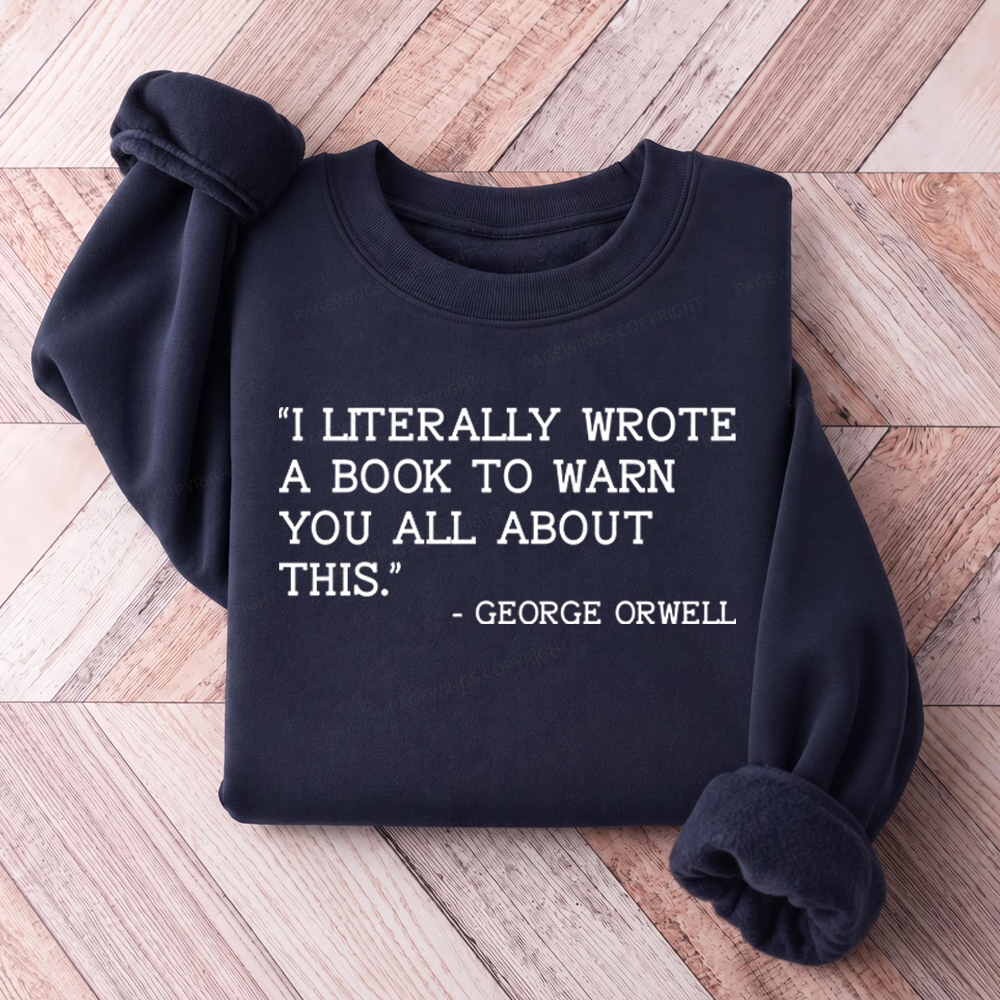 Pagewings I Literally Wrote A Book To Warn Fleece Crop Sweatshirt