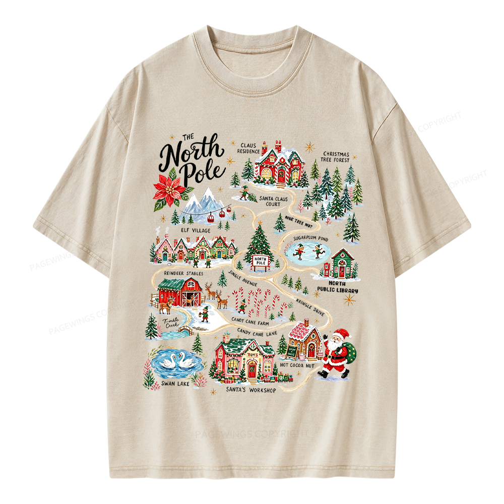 Pagewings Christmas Unisex Washed T-shirt