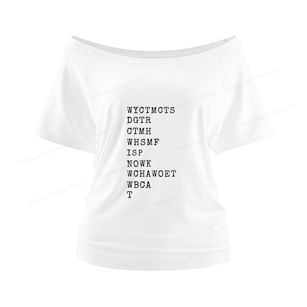 Pagewings Will You Come To My Cottage This Summer Women Off Shoulder T-shirts