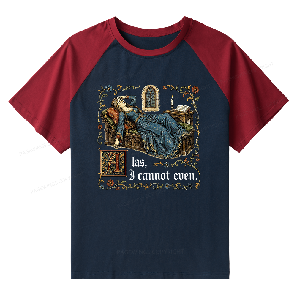 Pagewings Medieval Book Lover Raglan T-shirt