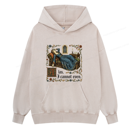 Pagewings Medieval Book Lover Unisex Washed Hoodie