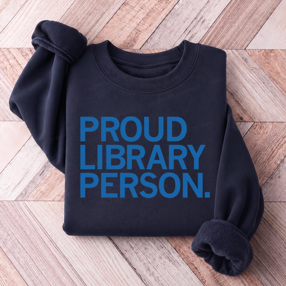 Pagewings Proud Library Person Fleece Crop Sweatshirt