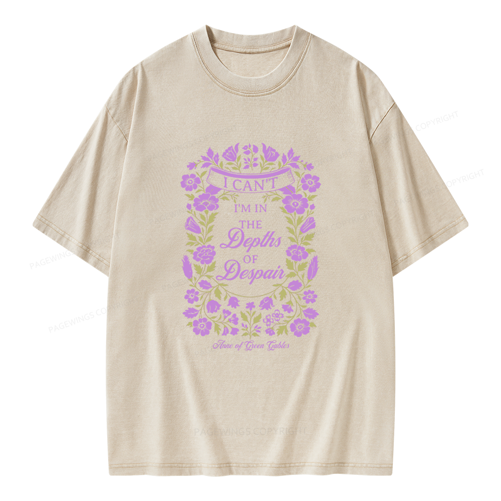 Pagewings Depths of Despair Unisex Washed T-shirt