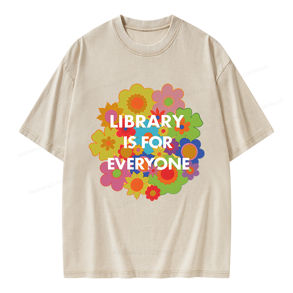 Pagewings Library Is For Everyone Unisex Washed T-shirt
