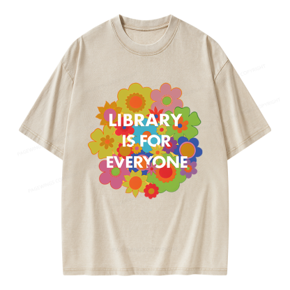 Pagewings Library Is For Everyone Unisex Washed T-shirt