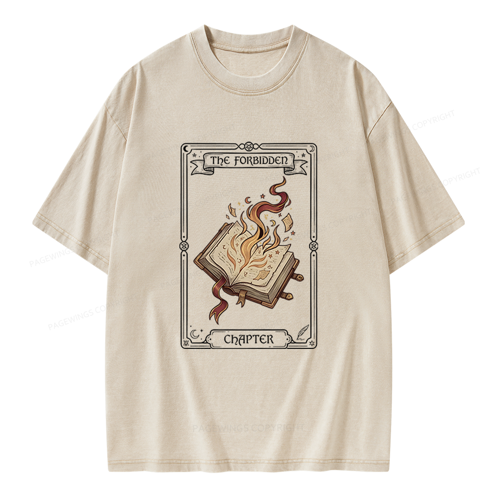 Pagewings The Forbidden Chapter Unisex Washed T-shirt