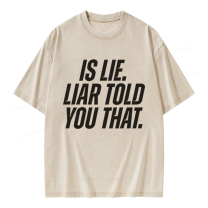 Pagewings Is Lie Liar Told You That Unisex Washed T-shirt