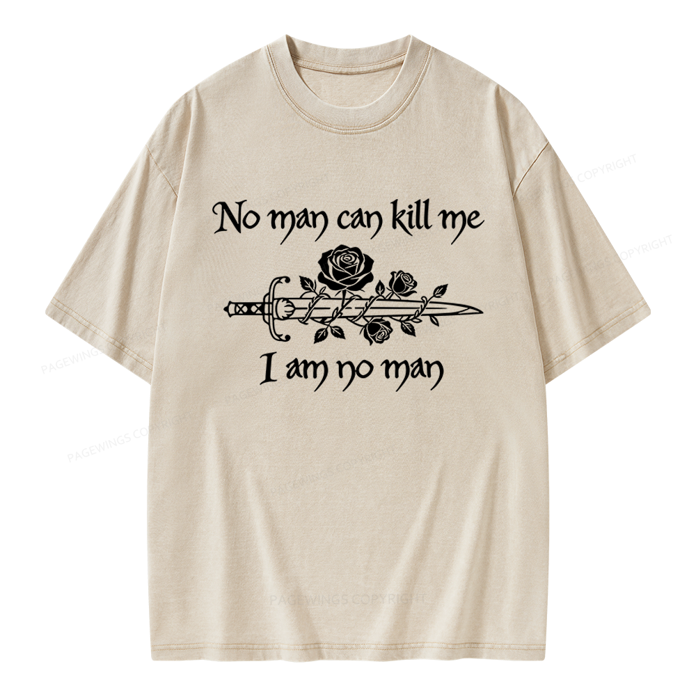 Pagewings I Am No Man Unisex Washed T-shirt