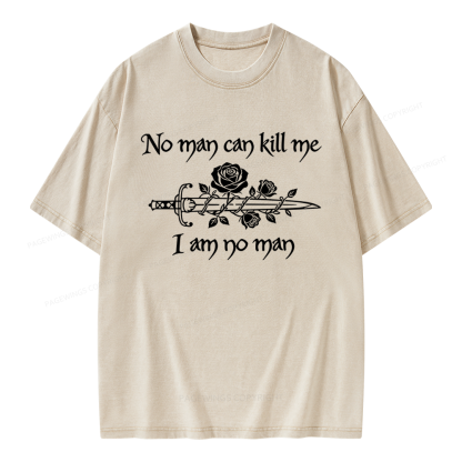 Pagewings I Am No Man Unisex Washed T-shirt