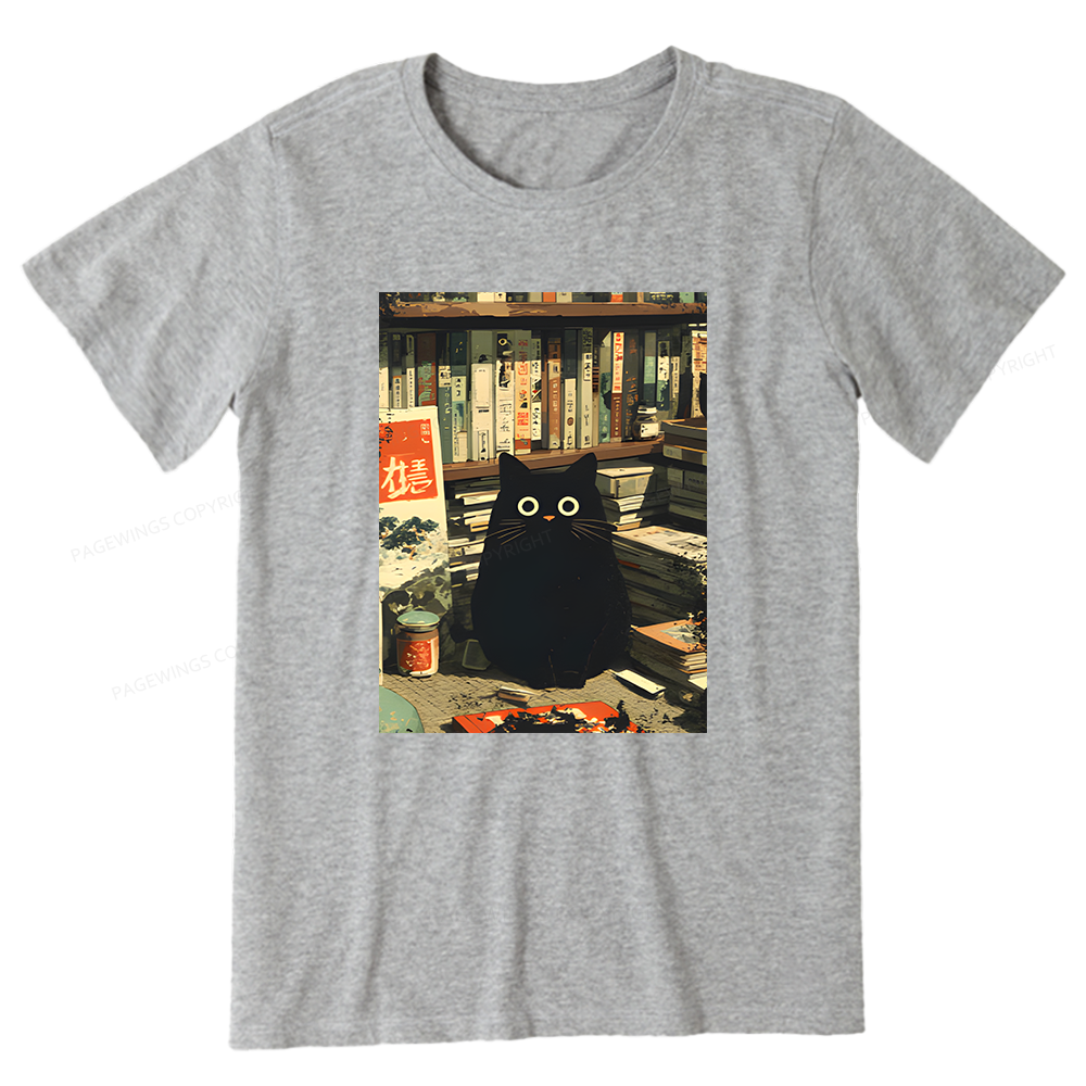 Pagewings Cat Book Lovers Librarian Unisex Classic T-shirt