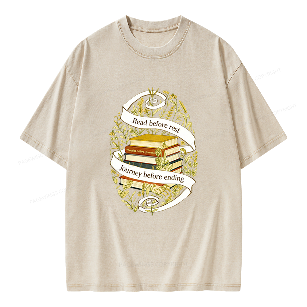 Pagewings Read Before Rest Unisex Washed T-shirt