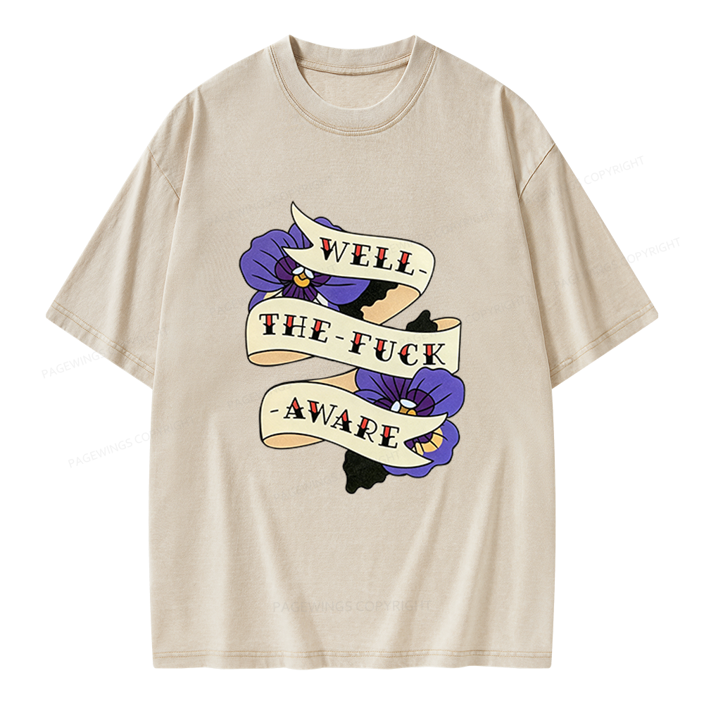 Pagewings Fantasy Books Lover Unisex Washed T-shirt