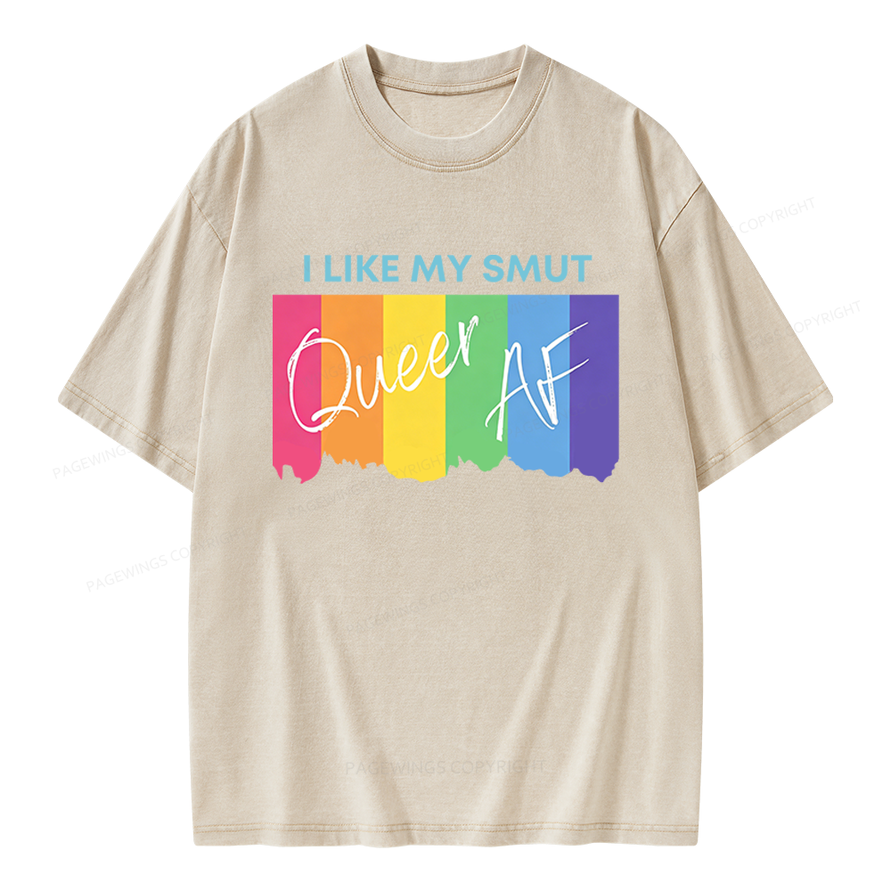 Pagewings Queer Smut Unisex Washed T-shirt