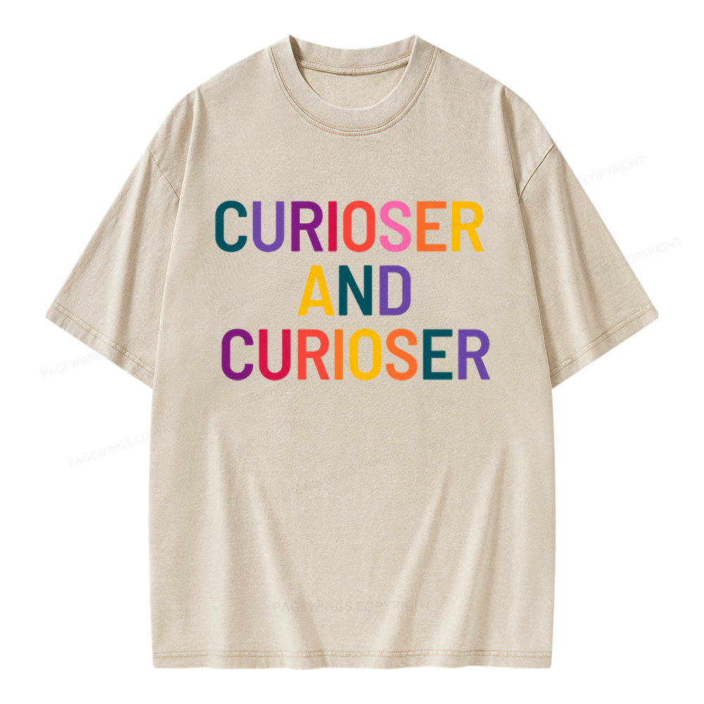 Pagewings Curioser Unisex Washed T-shirt