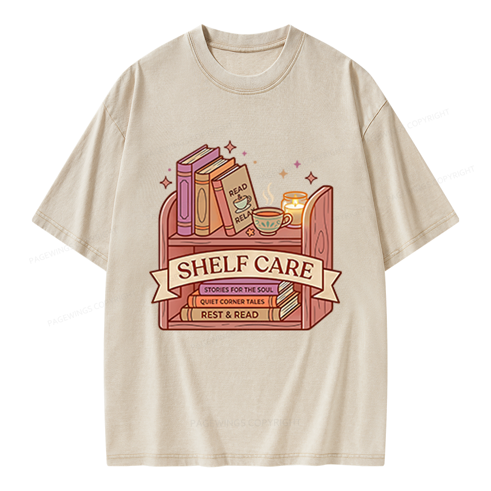 Pagewings Shelf Care Unisex Washed T-shirt