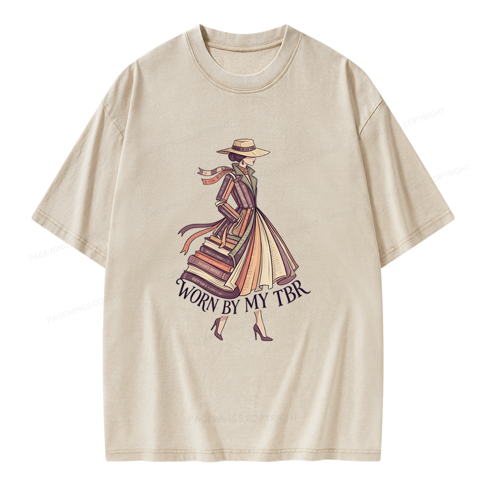 Pagewings Worn By My TBR Unisex Washed T-shirt