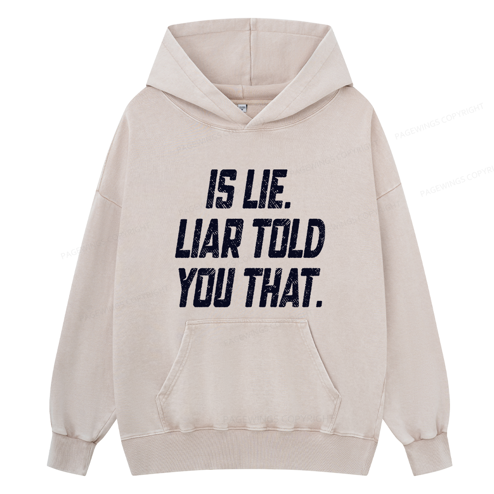 Pagewings Is Lie Liar Told You That Unisex Washed Hoodie