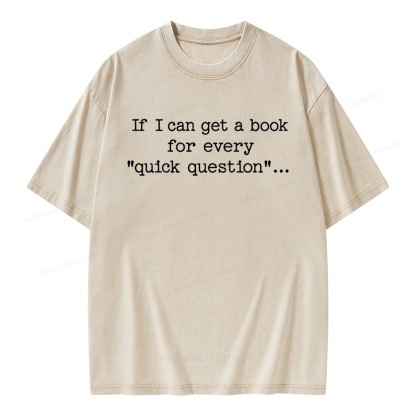 Pagewings If I Can Get A Book Unisex Washed T-shirt