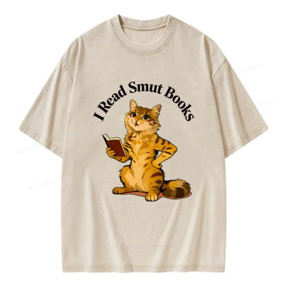 Pagewings I Read Smut Books Unisex Washed T-shirt