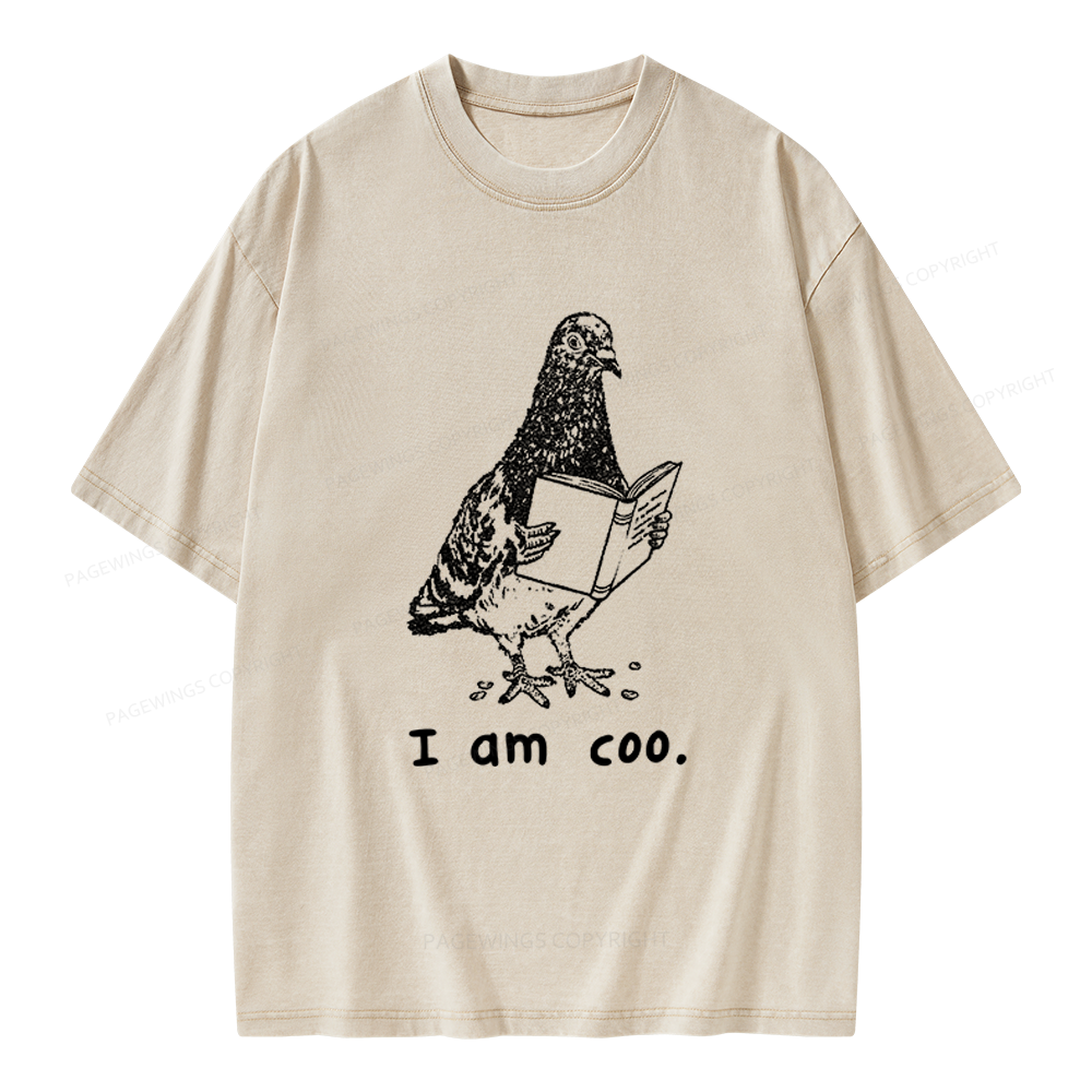Pagewings I Am Coo Unisex Washed T-shirt