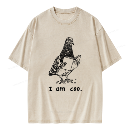 Pagewings I Am Coo Unisex Washed T-shirt