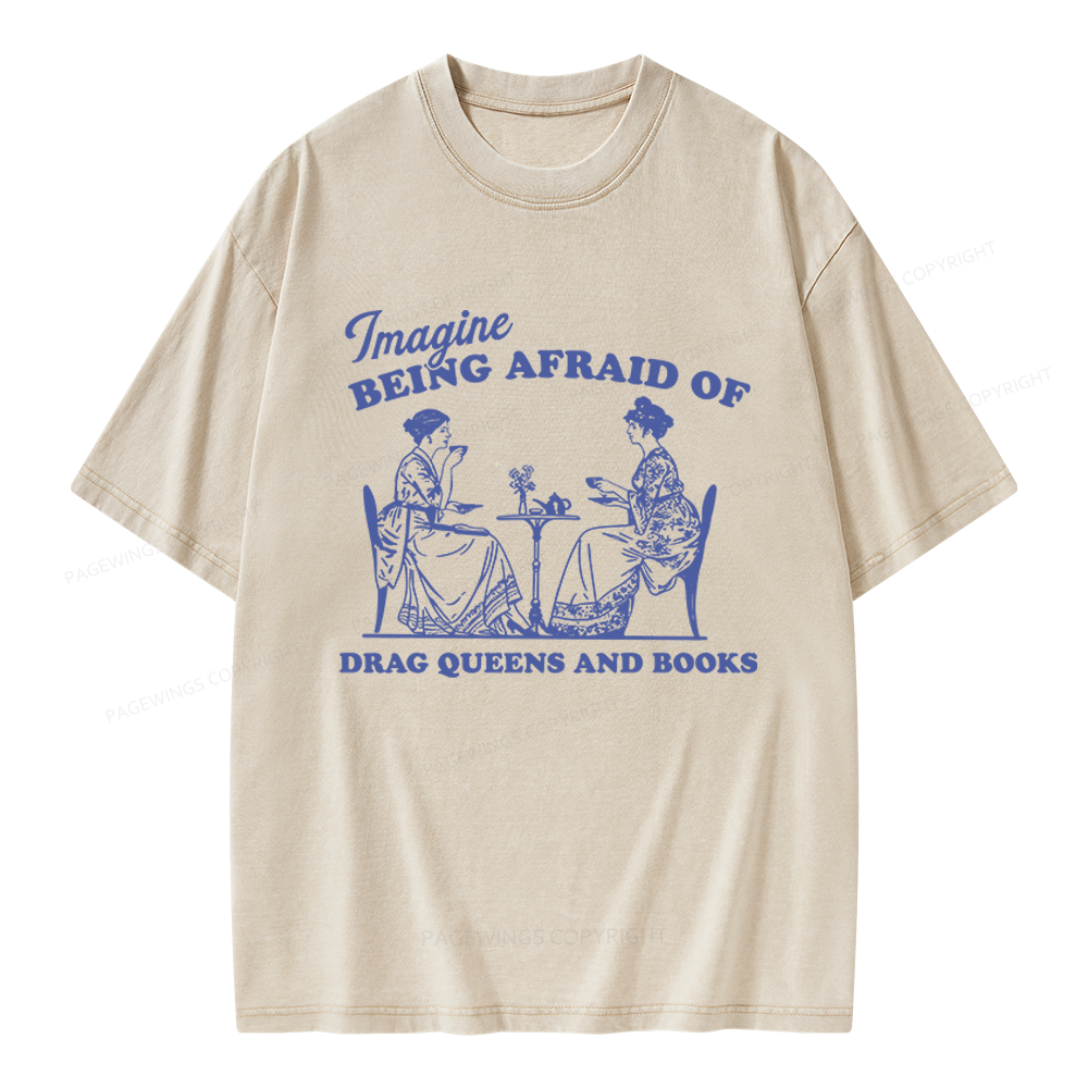 Pagewings Drag Queens Unisex Washed T-shirt