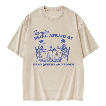 Pagewings Drag Queens Unisex Washed T-shirt