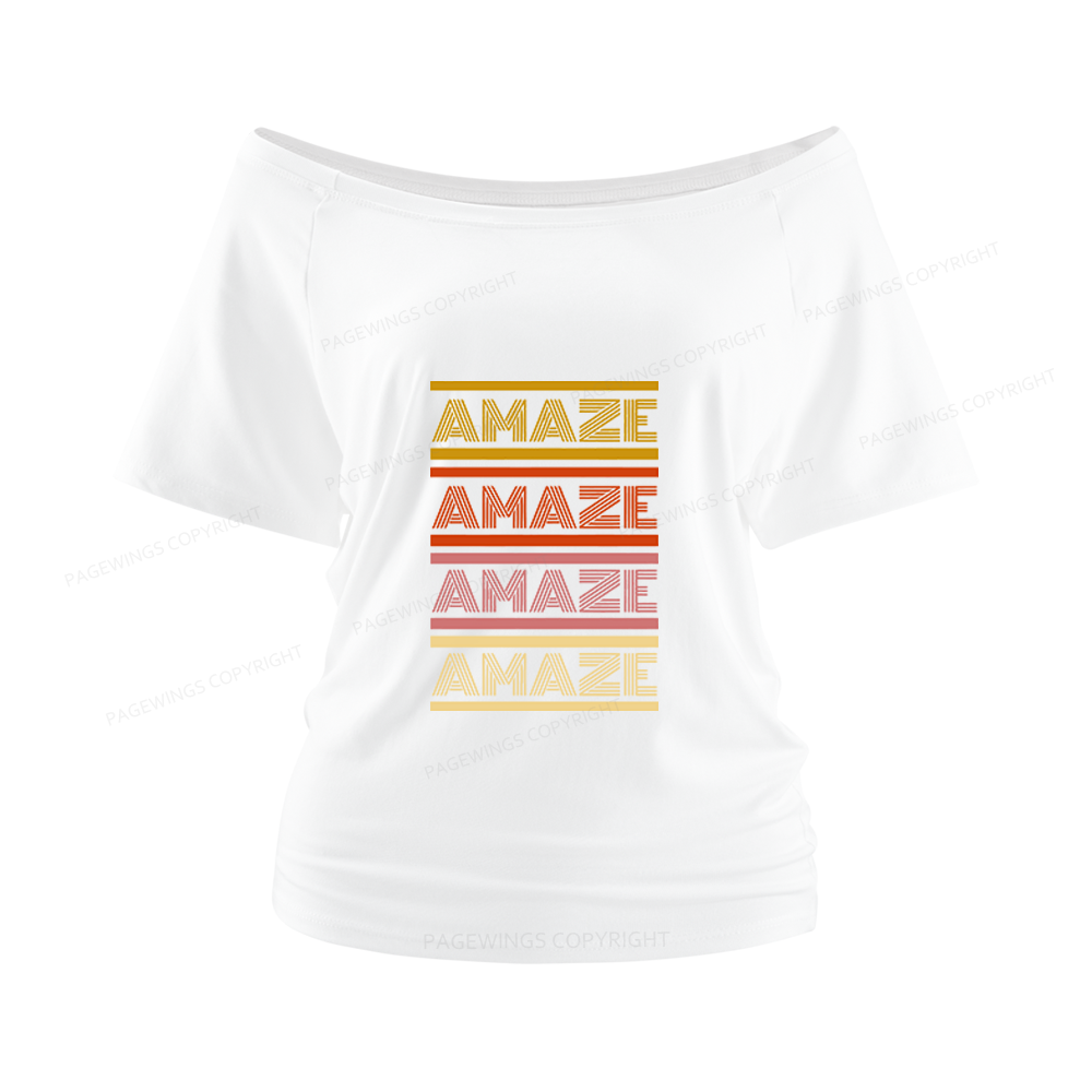 Pagewings Science Fiction Lover Women Off Shoulder T-shirts